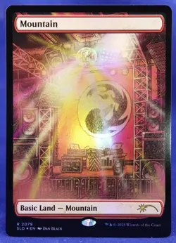 Mountain - MTG - Rainbow Foil x KEXP Secret Lair Drop SLD Lands - Excellent NM - Image 1