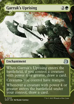 MTG Garruk's Uprising - Foil, Wilds of Eldraine: Enchanting Tales, Moderately Pl - Image 1