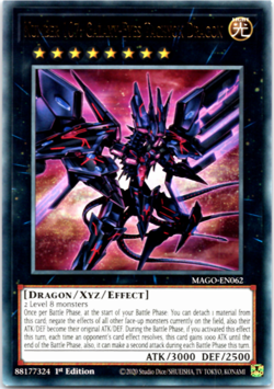 Number 107: Galaxy-Eyes Tachyon Dragon MAGO-EN062 Gold Rare 1st Edition Yugioh - Image 1