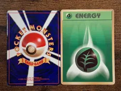 !!! Original Vintage 1996 Pokemon "Pocket Monsters" Energy Card x 2 !!! - Image 1