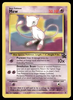 Pokemon Cards Mew 8 Wizards Black Star Promos Promo *1 - Image 1