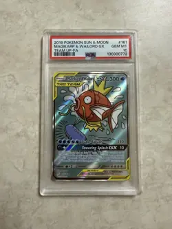 Pokemon Sun and Moon Team Up Magikarp Wailord GX Alternative Art Card PSA 10 - Image 1
