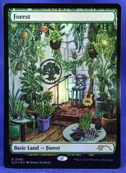 Forest - MTG - Rainbow Foil x KEXP Secret Lair Drop SLD Lands - Excellent NM - Image 1