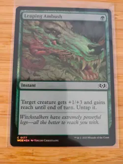 MTG Leaping Ambush (FOIL) 0177 Wilds of Eldraine M/NM Free UK P&P - Image 1