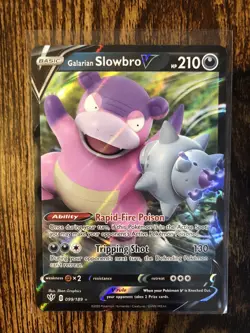 Pokemon TCG-Galarian Slowbro V 099/189 Ultra Rare Full Art Holo Darkness Ablaze - Image 1