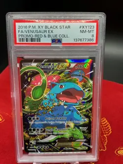 Venusaur EX - XY123 Pokemon Promo Red & Blue Collection Full Art PSA 8 - Image 1