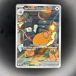 Team Rocket's Raticate 202/182 Destined Rivals Illustration Rare NM Pokemon TCG - Image 1