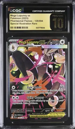 Pokemon Mega Lopunny ex 128/094 Ultra Rare Phantasmal Flames - CGC 10 PRISTINE - Image 1