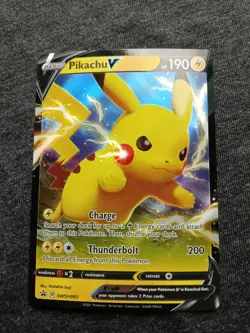 Pokemon TCG Pikachu V SWSH061 Sword & Shield Black Star Promo NM - Image 1