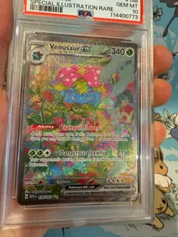 2023 Pokemon MEW 151 Venusaur ex Special Illustration Rare PSA 10 198/165 - Image 2