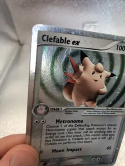 Pokemon English TCG Clefable ex 106/112 Fire Red & Leaf Green Holo SWIRL 🌀 - Image 3