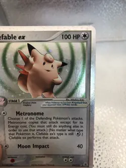 Pokemon English TCG Clefable ex 106/112 Fire Red & Leaf Green Holo SWIRL 🌀 - Image 5