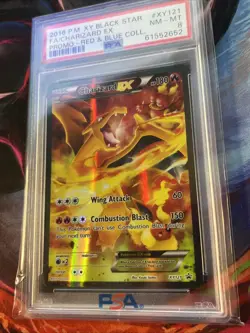Pokemon TCG Charizard EX XY121 Black Star Promo Holo Red & Blue PSA 8 - Image 3