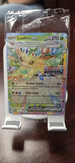 Pokemon TCG Set Of 3 Stamped Prismatic EX Evolutions - Eevee, Leafeon, & Espeon - Image 1