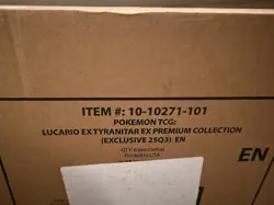 Pokemon Prismatic Evolutions Lucario Tyranitar ex Premium Collection Sealed Case - Image 3
