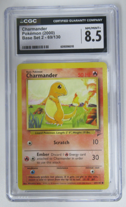 2000 Pokemon Base Set 2 Charmander 69/130 CGC 8.5 - Image 1