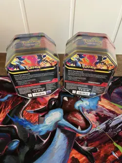 Mega Charizard X and Y Tins Sealed 2026 Set of 2 Pokemon TCG Phantasmal Flames - Image 2