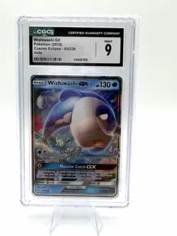 2019 Pokemon TCG Wishiwashi GX Cosmic Eclipse ⭐CGC 9⭐ 63/236 - Image 1