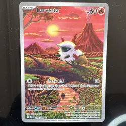 Pokemon TCG-Larvesta Black Bolt 099/086 Illustration Rare English NM - Image 1