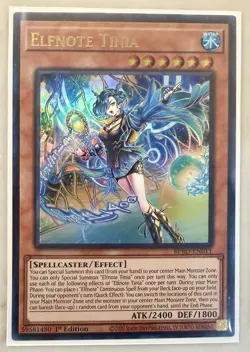 Yugioh! 1x Elfnote Tinia BPRO-EN011 Ultra Rare 1st Ed NM - Image 1