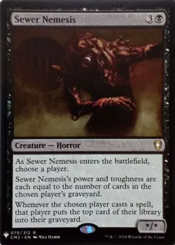 075/312 SEWER NEMESIS RARE COMMANDER ANTHOLOGY VOLUME II MTG CARD - Image 1