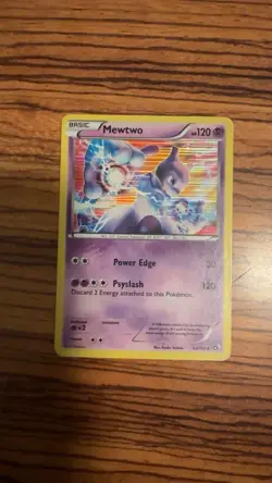 Pokemon Mewtwo TCG Reverse Holo Rare Card 53/113 B&W Legendary Treasures - Image 1