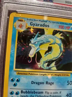 Gyarados Base Set Holo Pokemon Card WOTC Near Mint PSA 7 - Image 3