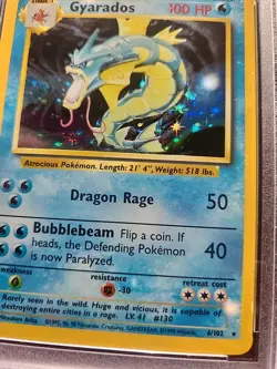 Gyarados Base Set Holo Pokemon Card WOTC Near Mint PSA 7 - Image 5