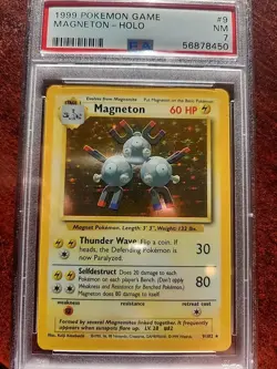 Magneton Base Set Holo Pokemon Card WOTC Near Mint PSA 7 - Image 1