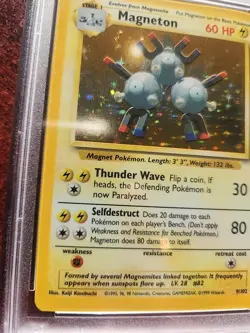 Magneton Base Set Holo Pokemon Card WOTC Near Mint PSA 7 - Image 2
