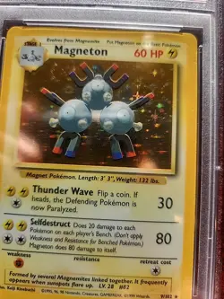 Magneton Base Set Holo Pokemon Card WOTC Near Mint PSA 7 - Image 4