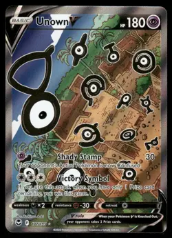 Pokemon Cards Unown V 177/195 Silver Tempest Rare Ultra - Image 1