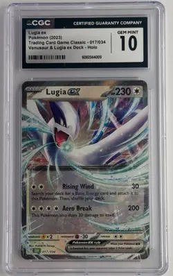 Lugia Ex Pokemon TCG 017/034 Trading card Game Classic CGC 10 Gem Mint - Image 1