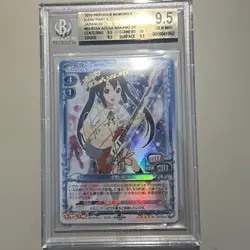 BGS 9.5 K-ON AZUSA NAKANO 02-033a SP & Akiyama Mio Signed Trading Card 02032a - Image 1