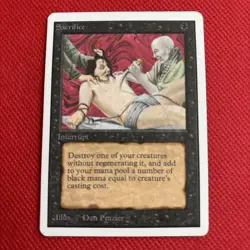 MTG {Sacrifice} Unlimited Uncommon Black Instant #125 NM/Unplayed *Ships Free* - Image 1