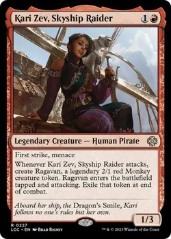 Kari Zev, Skyship Raider NM RARE MTG Commander: the Lost Caverns of Ixalan [LCC] - Image 1