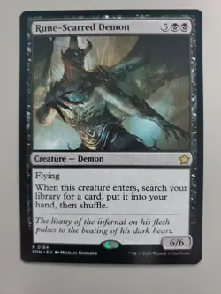 MTG Rune-Scarred Demon Foundations 0184 Regular Rare - Image 1