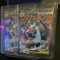 Pokemon Mega Charizard X EX Mega Evolution Holo Card Lot - 2 Cards - Image 1