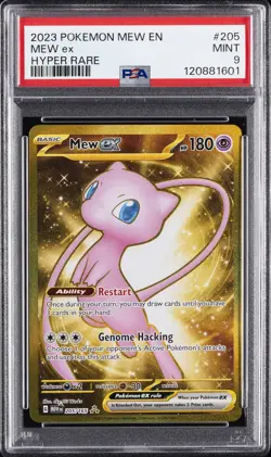 2023 POKEMON MEW EN-151 HYPER RARE #205 MEW EX PSA 9 - Image 1