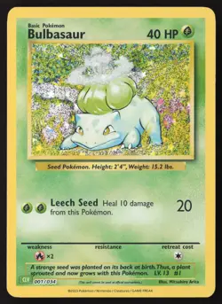 Bulbasaur Holo CLV 001/034 Pokemon TCG Classic Collection - Image 1