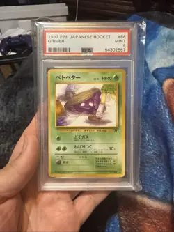 Pokemon TCG 1997 P.M. Japanese Rocket Grimer Mint Psa 9 - Image 1