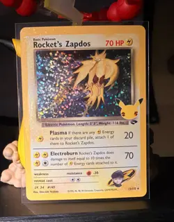 Pokemon SWSH Celebrations Rocket's Zapdos Classic Collection #15/132 NM MINT - Image 1