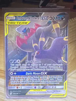 Pokemon Umbreon & Darkrai GX TAG TEAM 125/236 SM-Unified Minds Ultra Rare Holo - Image 1