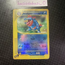 Pokemon Feraligatr 46/165 Expedition Base Set Reverse Holo Rare HP Condition - Image 1