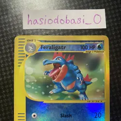 Pokemon Feraligatr 46/165 Expedition Base Set Reverse Holo Rare HP Condition - Image 2