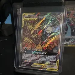 Pokemon Moltres & Zapdos & Articuno GX TAG TEAM Full Art Promo Holo SM210 300 HP - Image 1