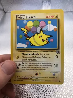 Pokemon English TCG Flying Pikachu 25 Black Star Promo WOTC LP-NM! - Image 1