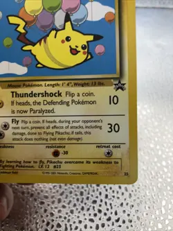 Pokemon English TCG Flying Pikachu 25 Black Star Promo WOTC LP-NM! - Image 4