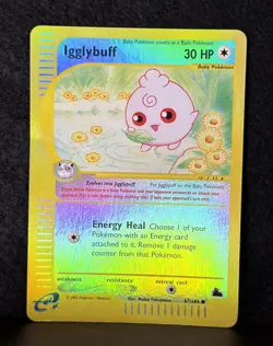 Pokemon TCG Igglybuff Reverse Holo 67/144 Skyridge Uncommon E Wotc - Image 1