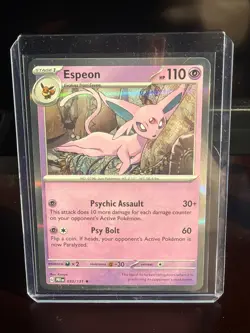 Pokemon TCG Espeon Master Ball Pattern 033/131 Prismatic Evolutions Holo - Image 1
